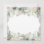 葉とフローラ | Sage Green 結婚's 招待状 (裏面)