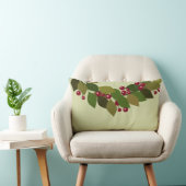 葉とベリーリース |クリスマス素朴。 ランバークッション (椅子)