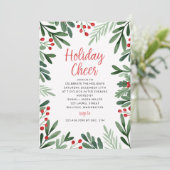 葉とホリーボーダー クリスマスホリデーパーティー 招待状 (スタンド正面)