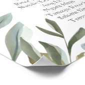 葉とミニマル金ゴールド幾何学的テラリウムの座席 ポスター (角)