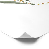 葉とミニマル金ゴールド幾何学的テラリウムへようこそ ポスター (角)