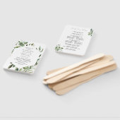 葉とユーカリ素朴結婚式 プログラムハンドファン ハンドファン (組立なし)