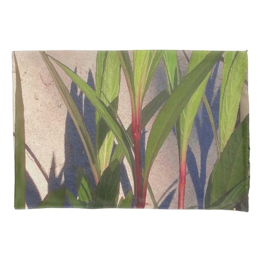 葉と影 枕カバー (正面左)