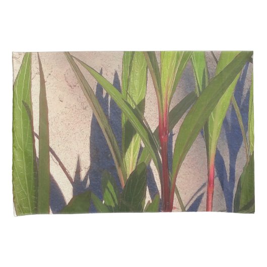 葉と影 枕カバー (正面右)