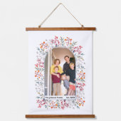 葉と果実ほこりっぽいブルーアーチファミリーの写真 吊り下げ型タペストリー (正面)