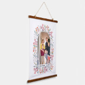 葉と果実ほこりっぽいブルーアーチファミリーの写真 吊り下げ型タペストリー (傾斜あり)