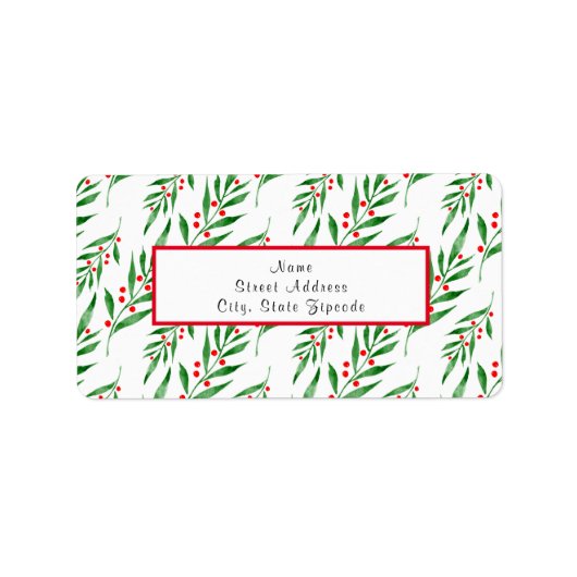 葉と果実パターン ラベル (正面)