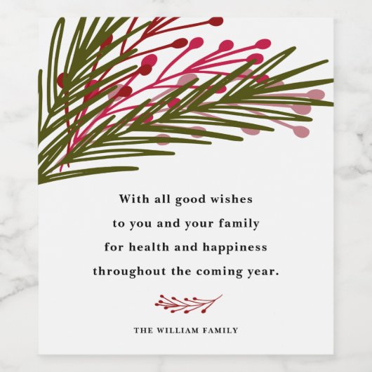 葉と果実 ワインラベル (シングルラベル)