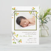 葉と枝の出産発表 案内状 (スタンド正面)