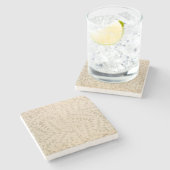 葉と枝の模様（William Morris著） ストーンコースター (横)