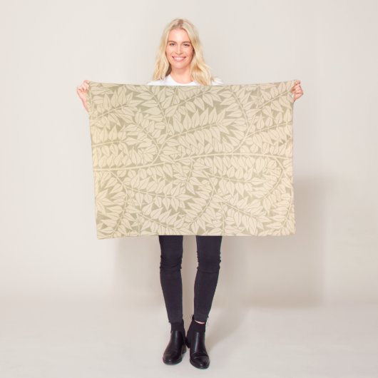 葉と枝の模様（William Morris著） フリースブランケット (インサイチュ)