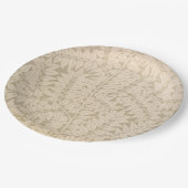 葉と枝の模様（William Morris著） ペーパープレート (アングル)