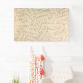 葉と枝の模様（William Morris著） 横断幕 (インサイチュ)