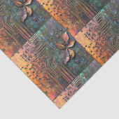 葉と花を持つスチームパンク回路基板 薄葉紙 (詳細)