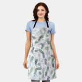 葉と花フローラ エプロン (着用した状態)