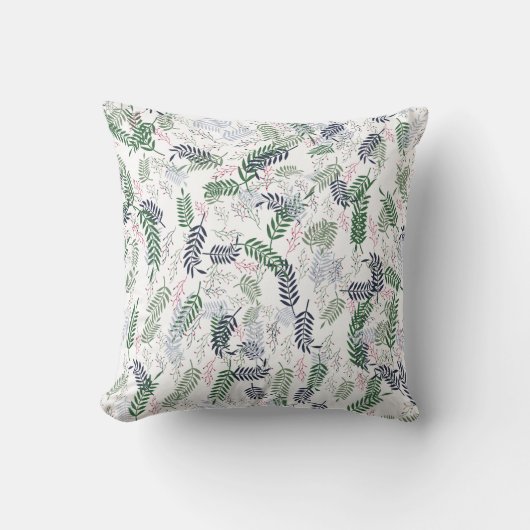 葉と花フローラ クッション (正面)