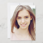 葉と花 | サググリーン卒業パーティーの写真 招待状 (裏面)