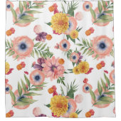 葉と花 シャワーカーテン (正面)