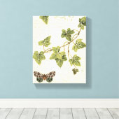 葉と蝶 キャンバスプリント (インサイチュ (ウッドフロア))