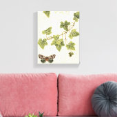 葉と蝶 キャンバスプリント (インサイチュ (リビング))