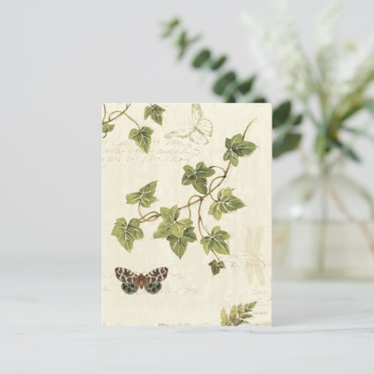 葉と蝶 ポストカード (スタンド正面)