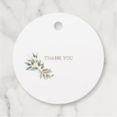 葉と金の名前 ウェディング感謝祭 フェイバータグ (裏面)