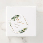 葉と金の名前 ウェディング感謝祭 フェイバータグ (インサイチュ)