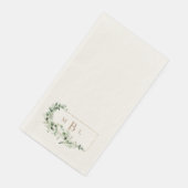 葉と金ゴールドモノグラム白エレガント (コーナー)