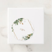 葉と金ゴールドモノグラム結婚の感謝 フェイバータグ (インサイチュ)