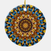 葉とPebbles Mandala 02 セラミックオーナメント (裏面)