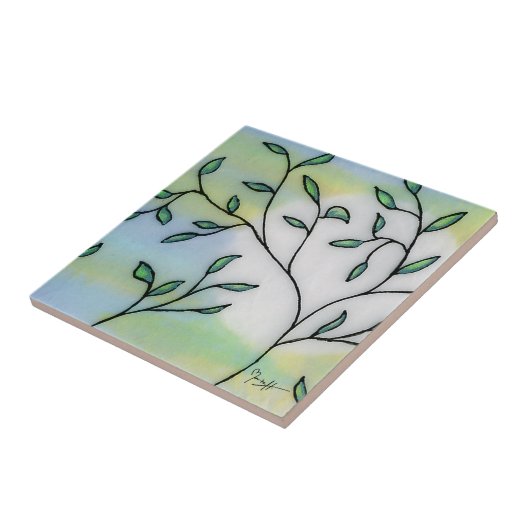 葉によって層になる色彩の鮮やかなクワの紙 タイル (側面)