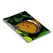 葉にオレンジ、黒と白の蝶 ノートブック (右側)