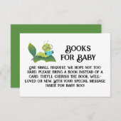 葉にベビー読の毛虫の本 招待状 (正面/裏面)