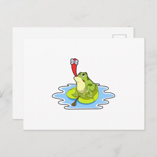 葉に乗ったカエルと昆虫 ポストカード (正面/裏面)