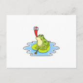 葉に乗ったカエルと昆虫 ポストカード (正面)