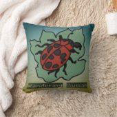 葉に凍えるミニマリストのバグ | おもしろい クッション (ブランケット)