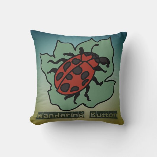 葉に凍えるミニマリストのバグ | おもしろい クッション (正面)