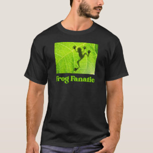 葉に浮かぶカエルの狂信者 Tシャツ