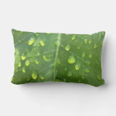 葉に滴る雨 ランバークッション (裏面)