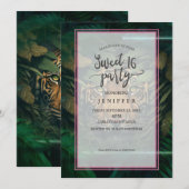 葉に隠れる虎 招待状 (正面/裏面)