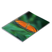 葉に鮮やかなオレンジと黒い蝶 ノートブック (左側)