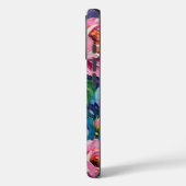 葉のある印象派ピンクのカラフルバラ Case-Mate iPhoneケース (裏面 / 左)