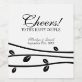 葉のついた枝 ワインラベル (シングルラベル)