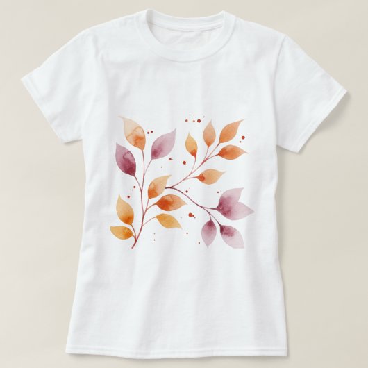 葉のついた枝 Tシャツ (デザイン正面)
