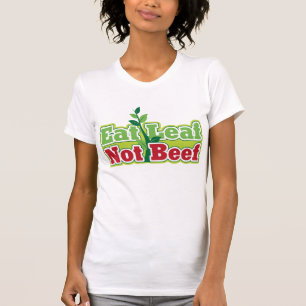 葉のないビーフを食べて下さい Tシャツ