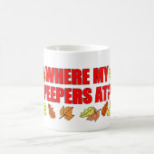 葉ののぞきおもしろいは コーヒーマグカップ (中央)