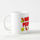 葉ののぞきおもしろいは コーヒーマグカップ (左)