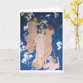 葉のはしご，モーリス・デニス カード (黄色い花)