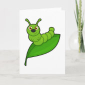 葉のイモムシ カード (正面)