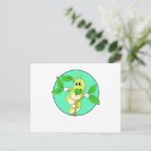 葉のイモムシ ポストカード (スタンド正面)